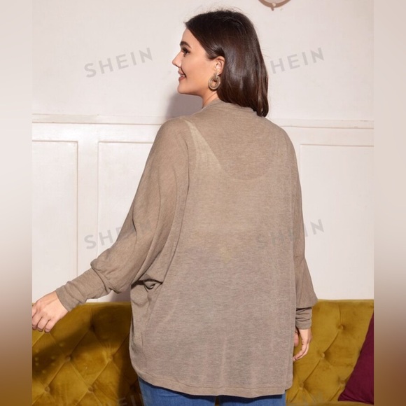 Batwing Cardigan in Khaki - Picture 3 of 9